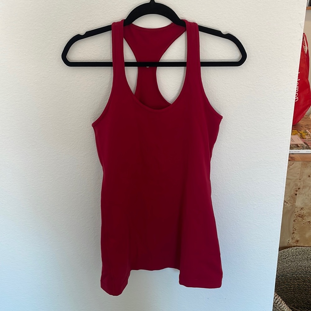 Lululemon red active tank top, size 10